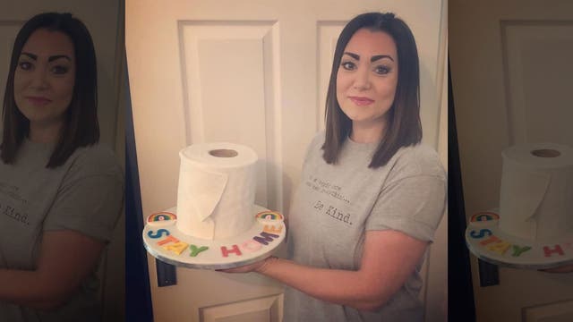 Mom raises money for local hospital by baking toilet paper roll cake: 'I just can't believe how crazy it all went'