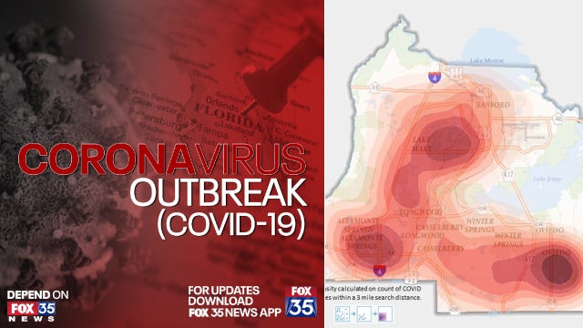 Seminole County releases heat map of COVID-19 cases
