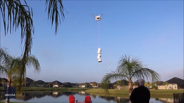 Florida man uses drone to deliver toilet paper