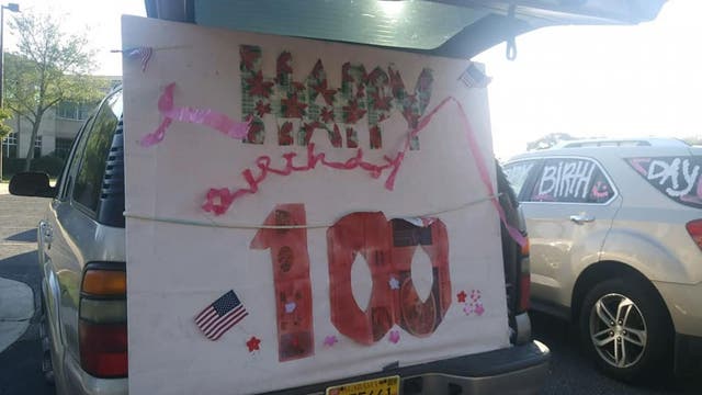 Alabama community throws huge car parade to celebrate woman's 100th birthday: 'She was totally shocked'