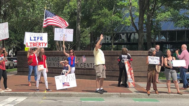 Protesters in Orange County push to reopen Florida