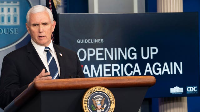 Pence: U.S. will ramp up coronavirus testing, allow reopening plan to move forward