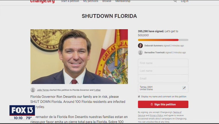 shut down florida