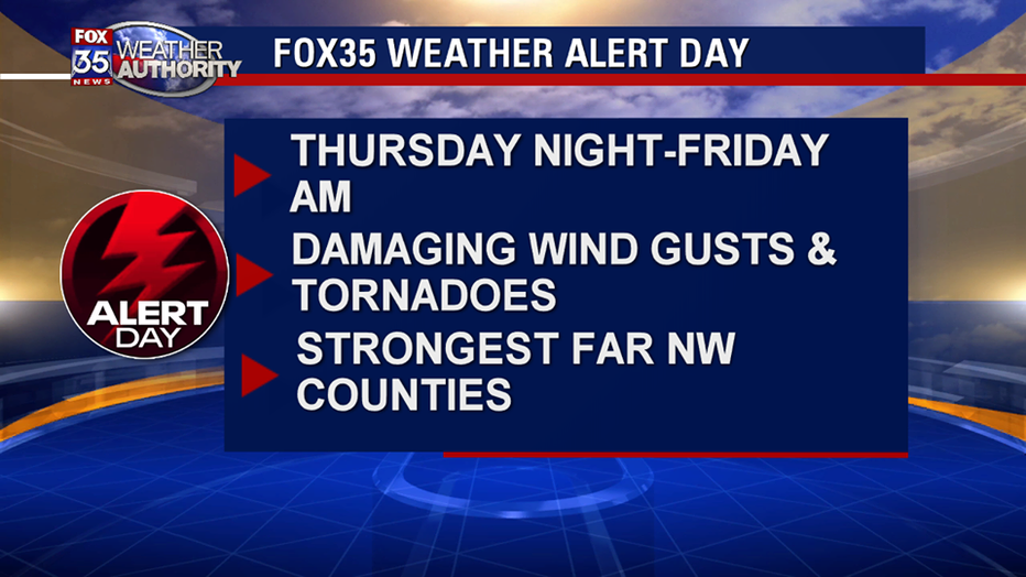 FOX 35 Weather Alert Day: Strong to severe storms headed for Central ...