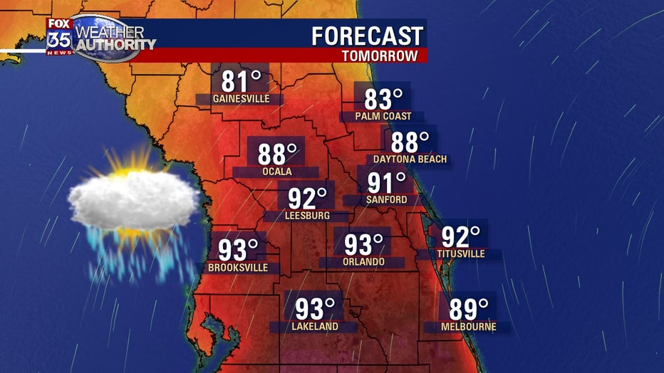 Monday's Central Florida high temperatures reach record levels; another 