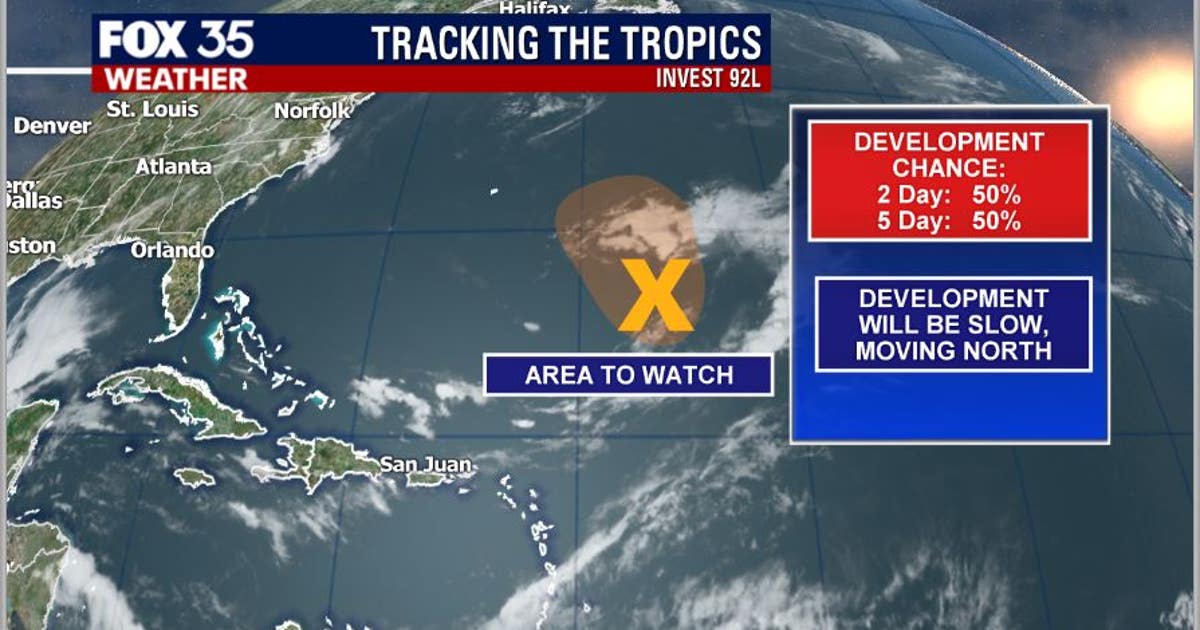 NHC: 50% chance of system in mid-Atlantic becoming a storm | FOX 35 Orlando