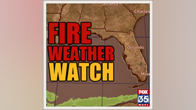 Critical fire weather conditions developing across East Central Florida