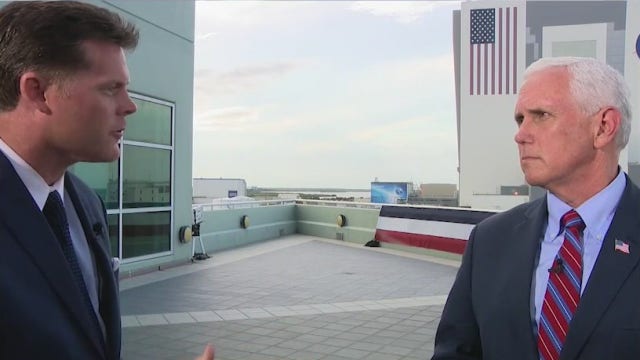 FOX 35 spoke exclusively with Vice President Mike Pence following historic manned SpaceX launch