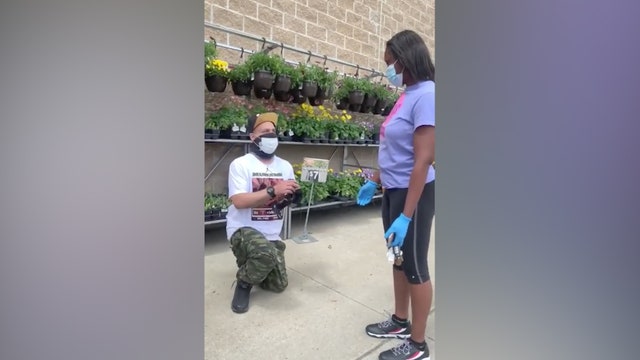 ‘They’re trying to say I put something in my pocket’: Walmart security helps man with proposal