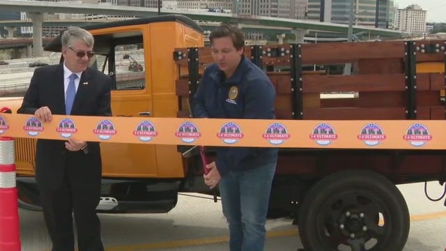 New ramps at I-4 and S.R. 408 interchange open three months ahead of schedule, Gov. DeSantis announces