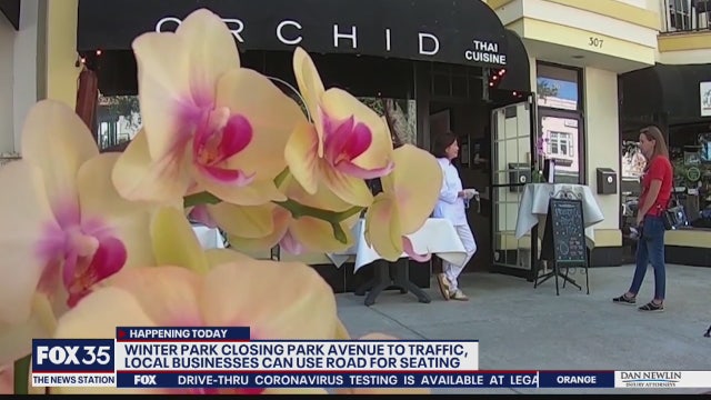 Winter Park closing Park Ave. to allow restaurants to expand dining for Mother's Day