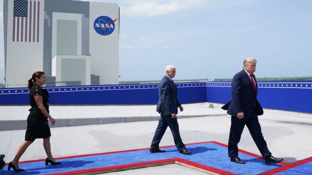 President Trump, Vice President Pence view historic launch