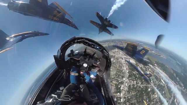 Ride in the cockpit of a Blue Angels jet during Florida salute to frontline workers