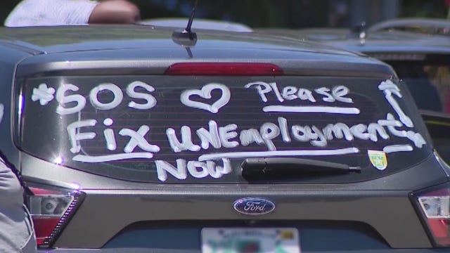 Unite Here labor union holds caravan protesting Florida's unemployment problems