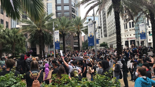Protesters conclude another day of rallies in Orlando