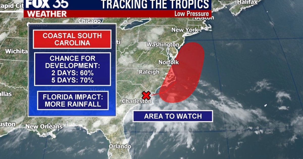 Area of low pressure has 60-percent chance of developing along South ...