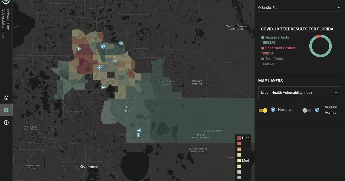Data company unveils COVID-19 vulnerability map | FOX 35 Orlando
