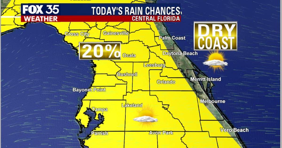 Rain chances decrease today but rise for the weekend | FOX 35 Orlando