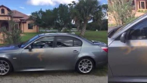 Leader of a Sikh temple says someone vandalized his car with hateful message
