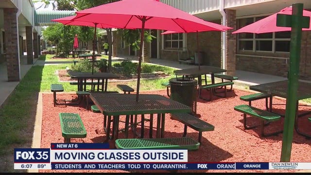 Elementary school considering outdoor instruction when students return