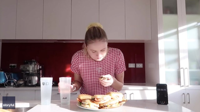 Competitive eater medical student devours stack of Whopper burgers in just 17 minutes