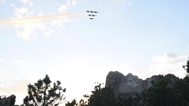WATCH: Blue Angels fly over Mount Rushmore