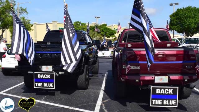 'Red, White and Back the Blue' car parade in Central Florida honors law enforcement