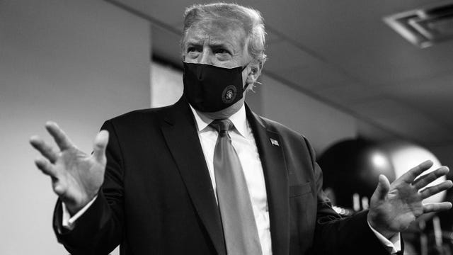 ‘Many people say that it is Patriotic to wear a face mask’: Trump tweets photo of himself in mask