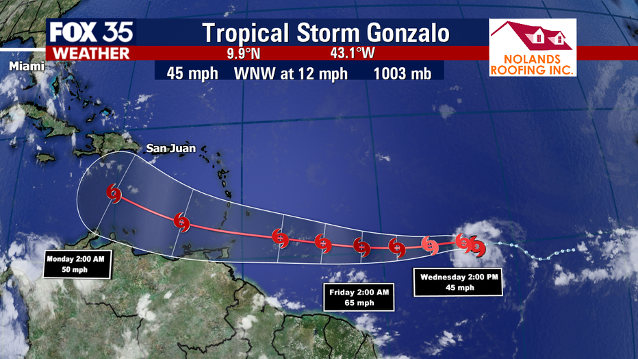 Tropical Storm Gonzalo Forms In The Atlantic On Wednesday 0611