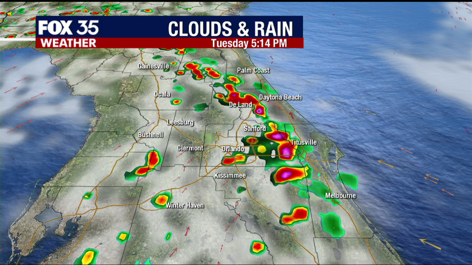 Central Florida Has A Hot And Sunny Tuesday With A Chance Of Strong Afternoon Storms