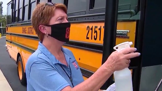 Orange County prepares school buses with new safety measures