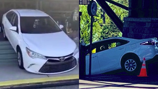 Vehicle spotted driving down stairs near front lobby of 'Wilderness Lodge' at Walt Disney World