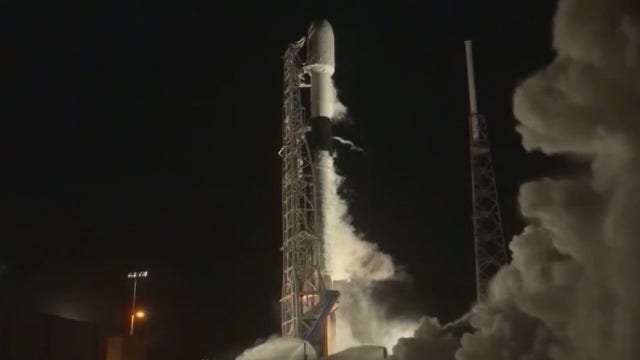 SpaceX launches Falcon 9 from Cape Canaveral carrying Starlink satellites into orbit