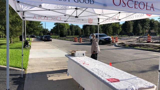 People line up for free back-to-school supplies in Kissimmee