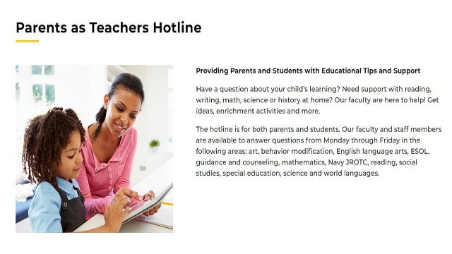 UCF creates hotline to help parents with virtual learning