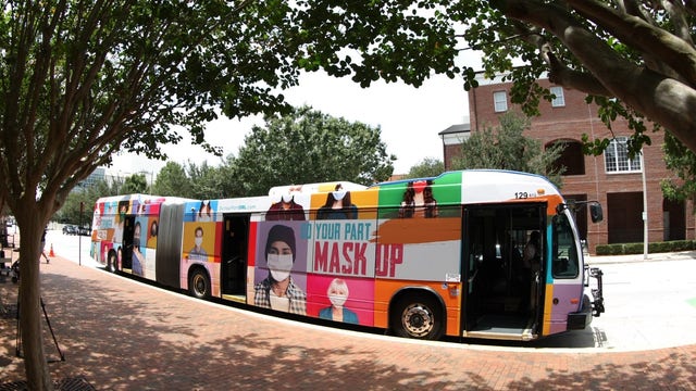 Orange County unveils bus that encourages residents to 'mask up' and follow CDC guidelines