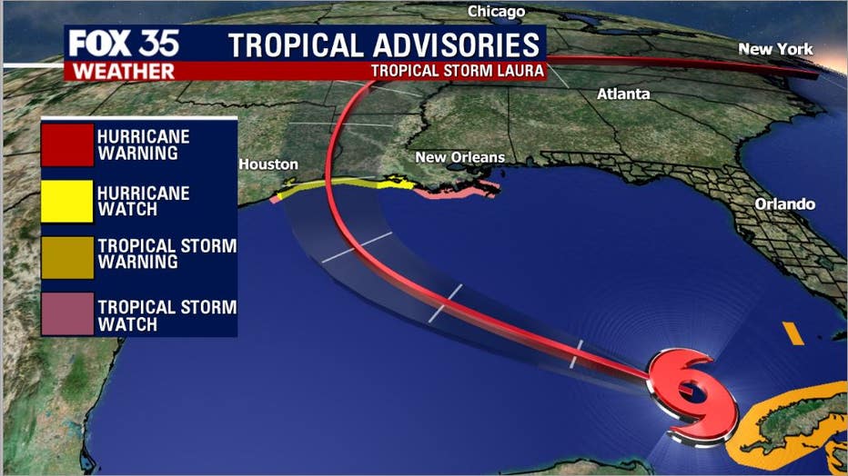 Tropical Storm Laura expected to make landfall as Category 3 hurricane
