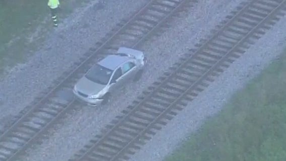 1 injured after vehicle gets stuck on tracks, hit by SunRail train