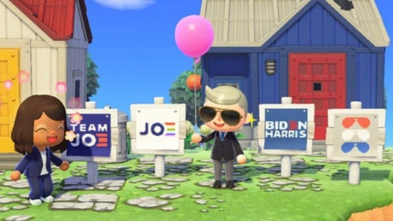 Biden-Harris campaign seeks to win over Animal Crossing island voters