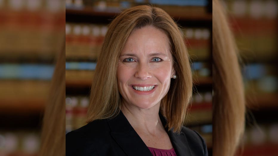 A file image shows Amy Coney Barrett, U.S. Court of Appeals for the Seventh Circuit judge.