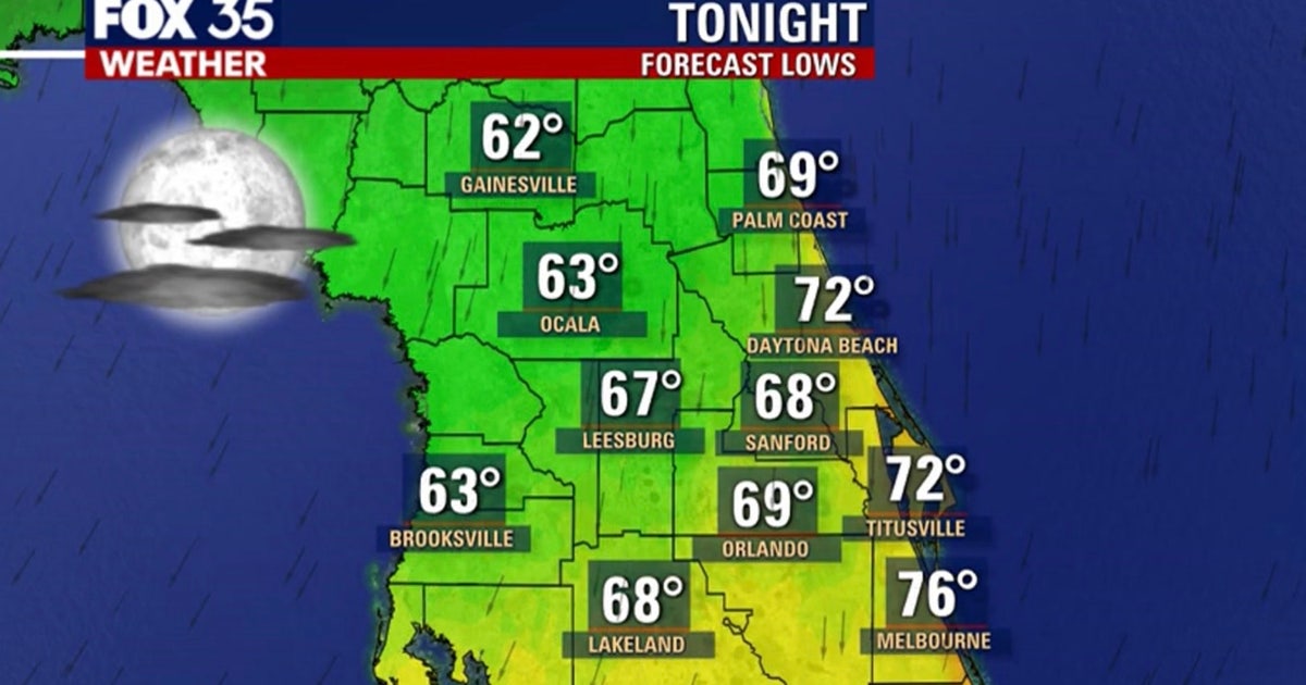 Cold front to drop temperatures into the 60s in Central Florida | FOX ...
