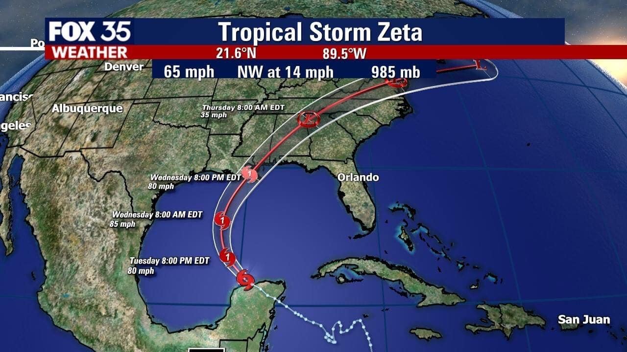 Warnings Issued For Parts Of Florida As Zeta Aims For Gulf Coast