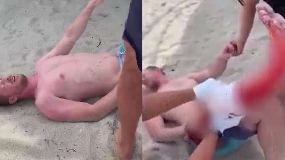 Tourist survives shark attack at Florida beach, video shows