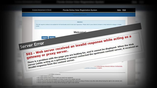 Server configuration caused Florida voter registration website crash