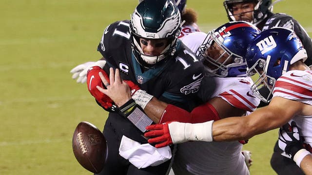 Carson Wentz rallies Eagles to 22-21 win over Giants