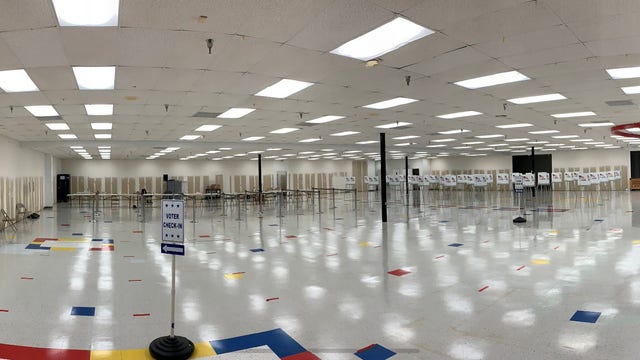 Election workers get polling centers ready before kick off to early voting