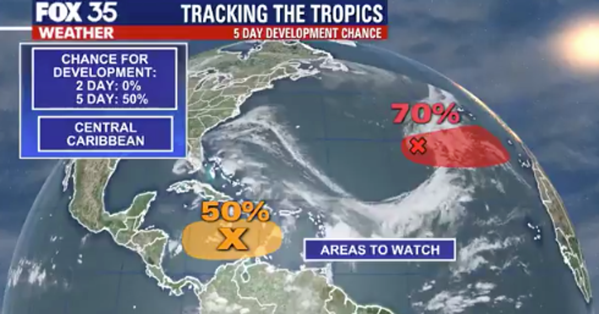 2 areas in the Atlantic could develop into named systems | FOX 35 Orlando