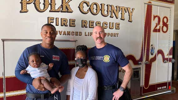 Florida first responders help mother in pain deliver baby safely