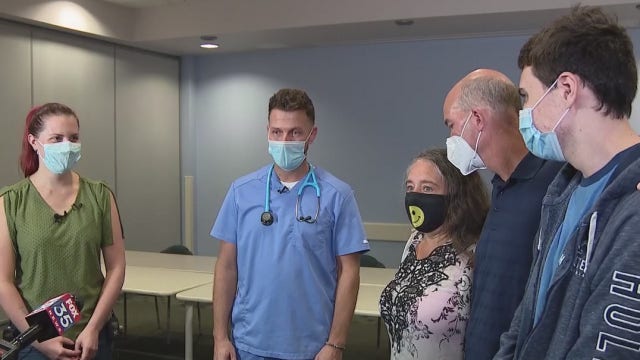 Teen who fell 4 flights off balcony thanks nurses for saving him