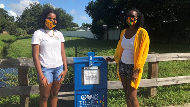 Fern Park mom, daughter create 'Free Little Library' to encourage reading during pandemic